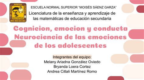 Cognicion Emocion Y Conducta Neurociencia De Las Emociones De Los