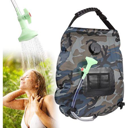 Solar Shower Bag, 20L Portable Solar Heater Camping Shower Bag, Portable Solar Heater Camping ...