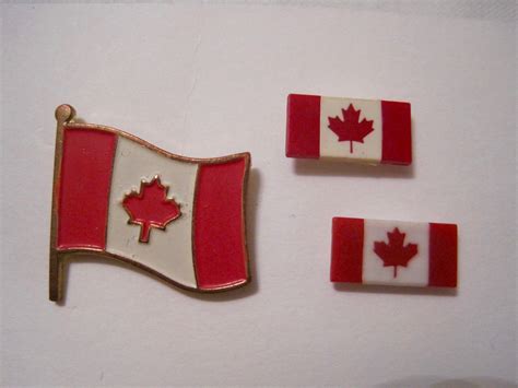 Patriotic Canadian Flag Pin. Three Pins. - Etsy Canada