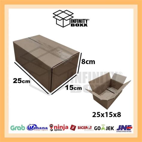 Jual Kardus Box Polos Packaging Packing 25x15x8 Cm Sheet Baru Polos Shopee Indonesia