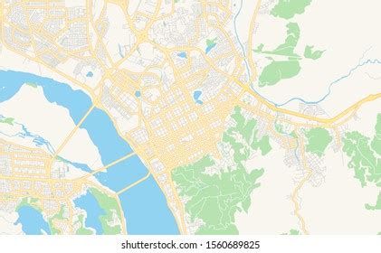 Printable Street Map Concepcion Chile Map Stock Vector (Royalty Free) 1560689825 | Shutterstock