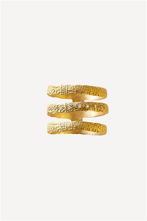 Graphic Nude Triple Lux Ct Ring Elhanati