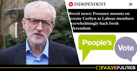 Vast Majority Of Labour Members Support Jeremy Corbyn S Brexit Position People S Vote Poll