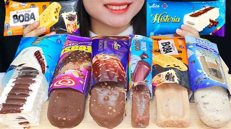 ASMR HISTERIA AICE CHOCOLATE ICE CREAM 🍫 AICE CHOCO ALMOND, BROWN SUGAR ...