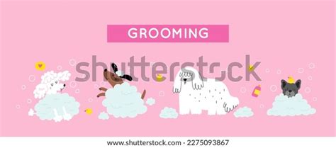 Cute Cartoon Dog Happy Grooming Pet Stock Vector (Royalty Free) 2275093867 | Shutterstock