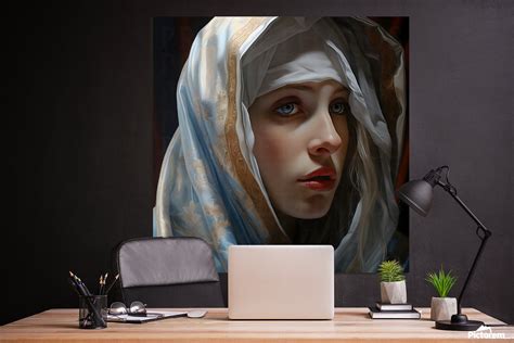 Blessed Virgin Mary Portrait Art Digital Download Mother Mary Etsy