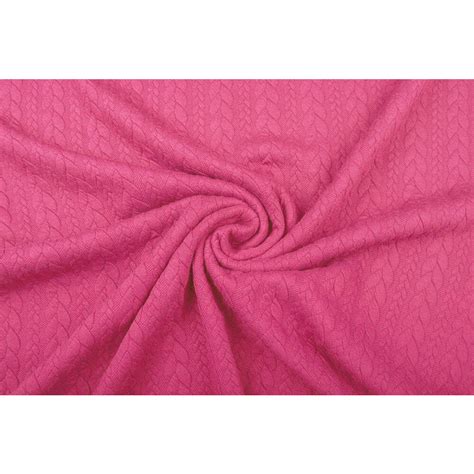 Strickstoff Zopfmuster Jersey Fuchsia Yes Fabrics