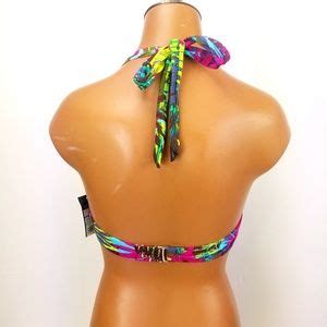 Mossimo Supply Co Swim Mossimo Swimsuit Push Up Bikini Halter Floral Top Poshmark