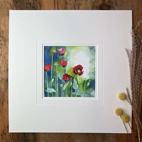 Poppies Watercolour Artwork | Alex Clark Art