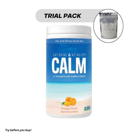 Trial Size Natural Vitality Calm Natural Magnesium Supplement Orange