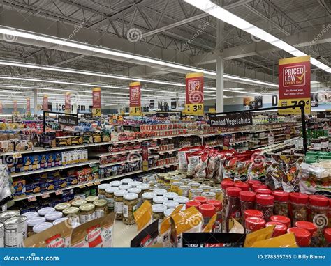 Food Lion Grocery Store Interior Top View Front Of Store Editorial