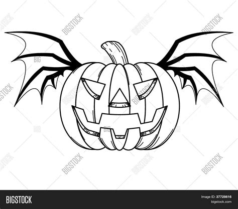 Halloween Pumpkin With Bat Wings. Stock Photo & Stock Images | Bigstock