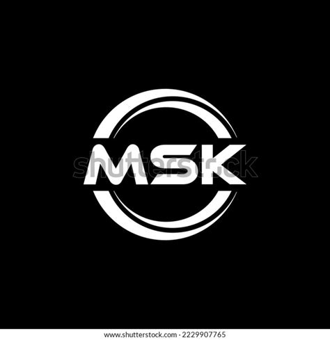 Msk Letter Logo Design Illustration Vector Stock Vector Royalty Free