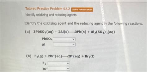 Solved Identify Oxidizing And Reducing Agents Identify The Chegg