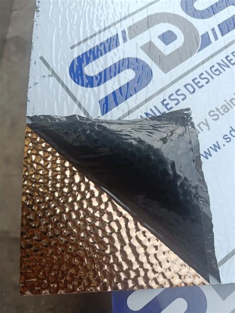 Stainless Steel Honeycomb Hammer Rosegold Mirror By Sds Thickness 1