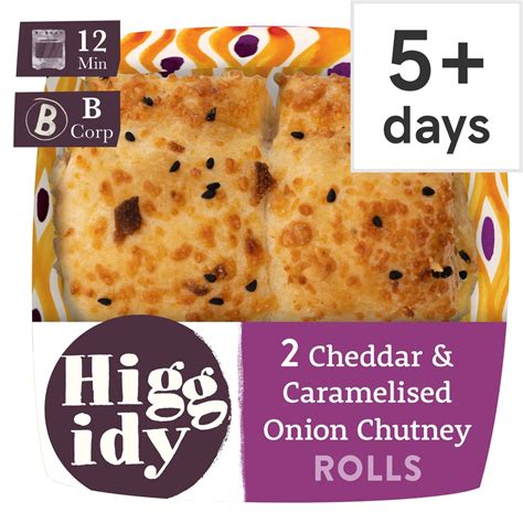 Higgidy Cheddar And Caramalised Onion Chutney Rolls X2 54g Tesco Groceries