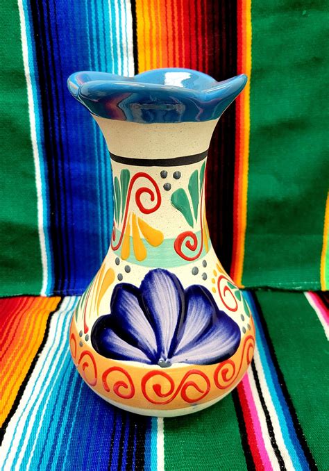 Mexican Floral Vase Floreros Mexicanos Vase Etsy In Floral