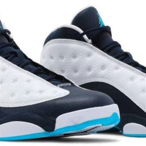 Nike Mens Air Jordan Retro Xiii 13 Obsidian White Dk Powder Blue