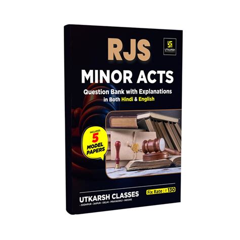 Buy Utkarsh Classes Rjs Minor Acts Question Bank With Explanations