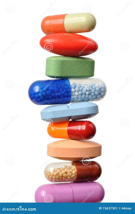 Stack Of Pills And Capsules Stock Image Image Of Heap Tablets 15637301