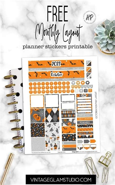 October monthly layout classic happy planner – Artofit