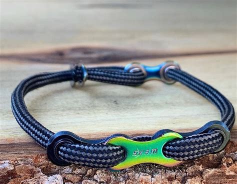 Customizable Bracelet Made From Bicycle Chain And Paracord Etsy