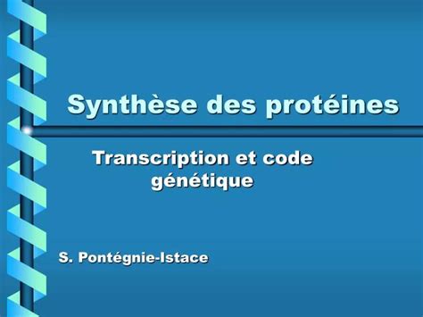 PPT Synthèse des protéines PowerPoint Presentation free download