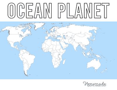 Free Printable Blank World Map - Worksheets Library