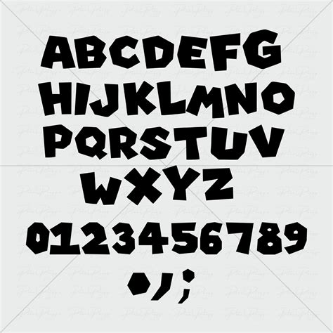 Super Font, Colorful Super Mario Font Bundle, Mario Bros Bundle SVG ...