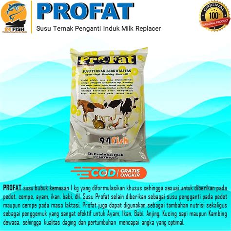 Jual PROFAT Susu Ternak Pengganti Induk Milk Replacer 1KG Shopee