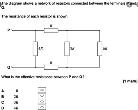 The Diagram Shows A Network Of Resistors Connected Between The