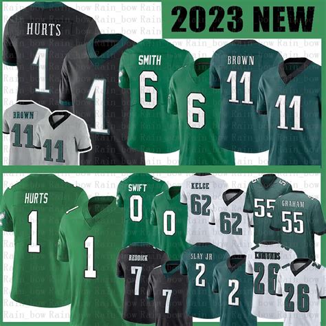 DAndre Swift Jalen Hurts Football Jerseys Men Philadelphias Eagles