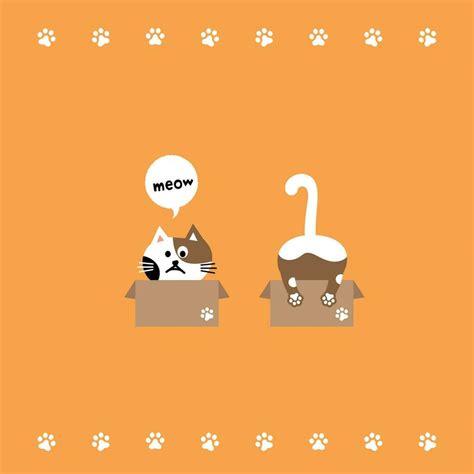 Cat head emoji vector. Vector illustration of the front and back of a ...