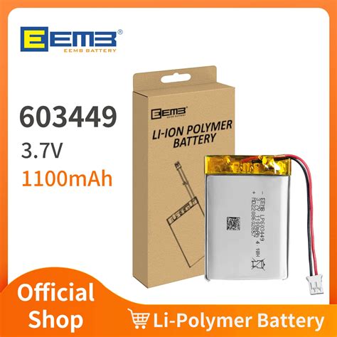 Eemb Pcs Lithium Polymer Battery V Rechargeable Mah