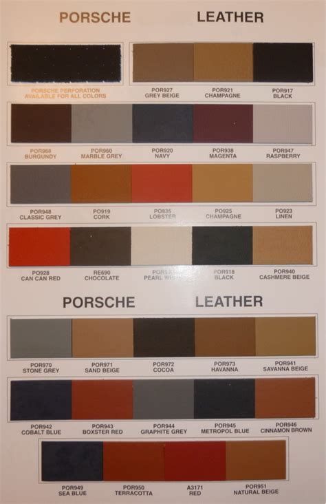 Porsche 928 Interior Color Codes - Bangmuin Image Josh