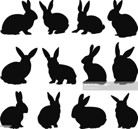 Vector File Of Rabbit Silhouettes Rabbit Silhouette Silhouette