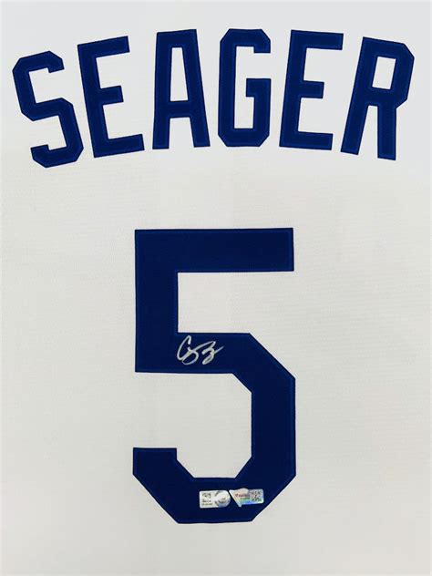 Corey Seager Signed Dodgers 2020 World Series Champion Patch Jersey ...