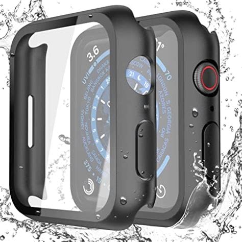 Piuellia 2 Pack Black Hard Case With Tempered Glass Screen Protector