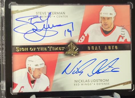 Sp Authentic Sign Of The Times Dual Auto Steve Yzerman Nicklas