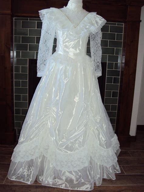 S Womens Jessica Mcclintock Gunne Sax White Etsy Wedding Gowns