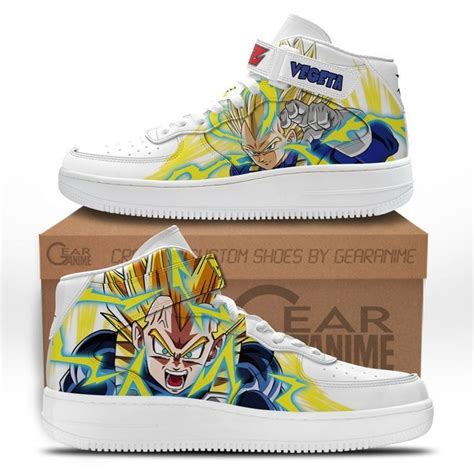 Vegeta Super Saiyan Sneakers Air Mid Custom Dragon Ball Anime Shoes For