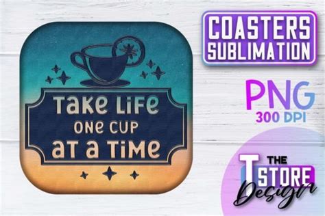 Coasters Sublimation PNG Design Graphic By The T Store Design