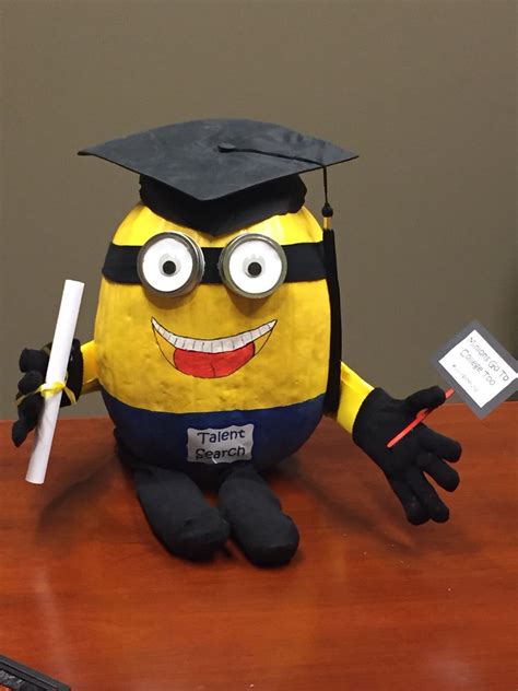 Pumpkin Minions Can Go To College Too Minion Pumpkin Pumpkin Minions