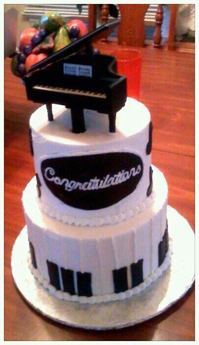 Two Tier Cake Piano Theme With A Baby Grand Topper Halloween Cake