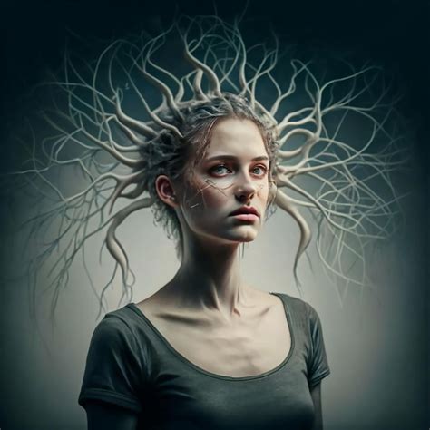 Premium Photo A Neurona Conceptual Art Portrait Photography Human Girl