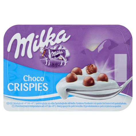 Milka Jogurt z kulkami zbożowymi w czekoladzie mlecznej 120 g kalorie