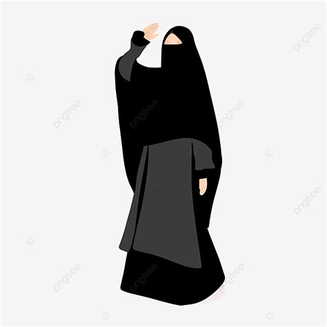 Hijab Clipart Transparent Background Muslim Women Wearing A Black