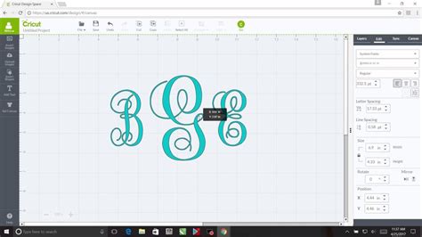 How To Create A Basic Monogram Using Cricut Design Space Cricut