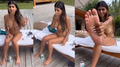 Mia Khalifa Topless Outdoor Feet Tease Video Leaked Leakporner