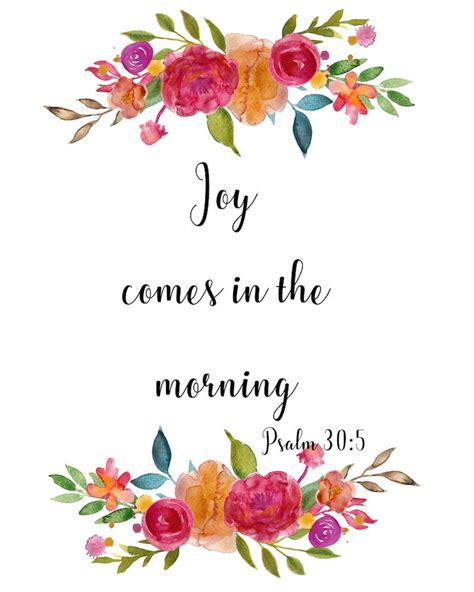 Psalm 30:5 Joy comes in the morning encouraging scripture | Etsy